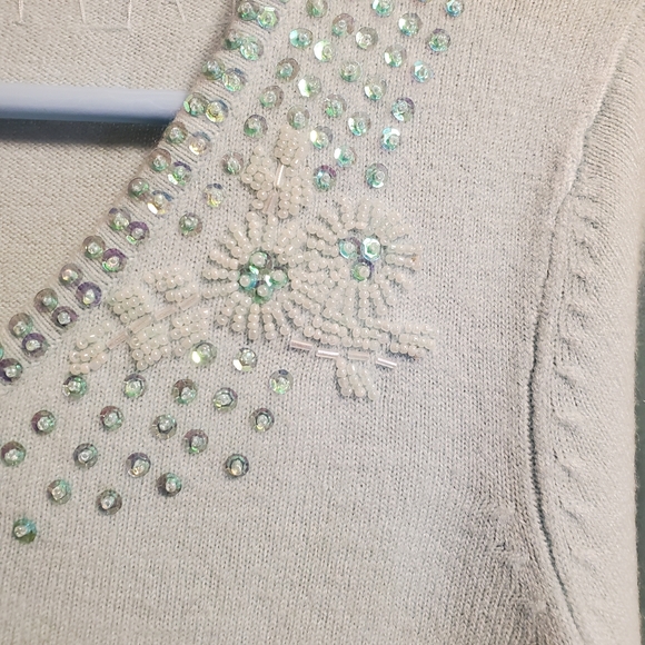 Worthington Women XS Sequin Beaded Sweater - Picture 10 of 11